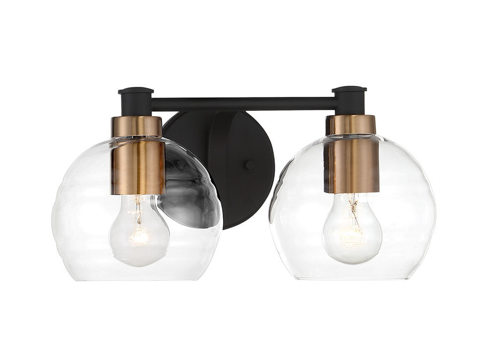 Minka-Lavery Keyport 4912-653 Bath Vanity Light 15 in. wide - Sand Coal W/Natural Brushed Br