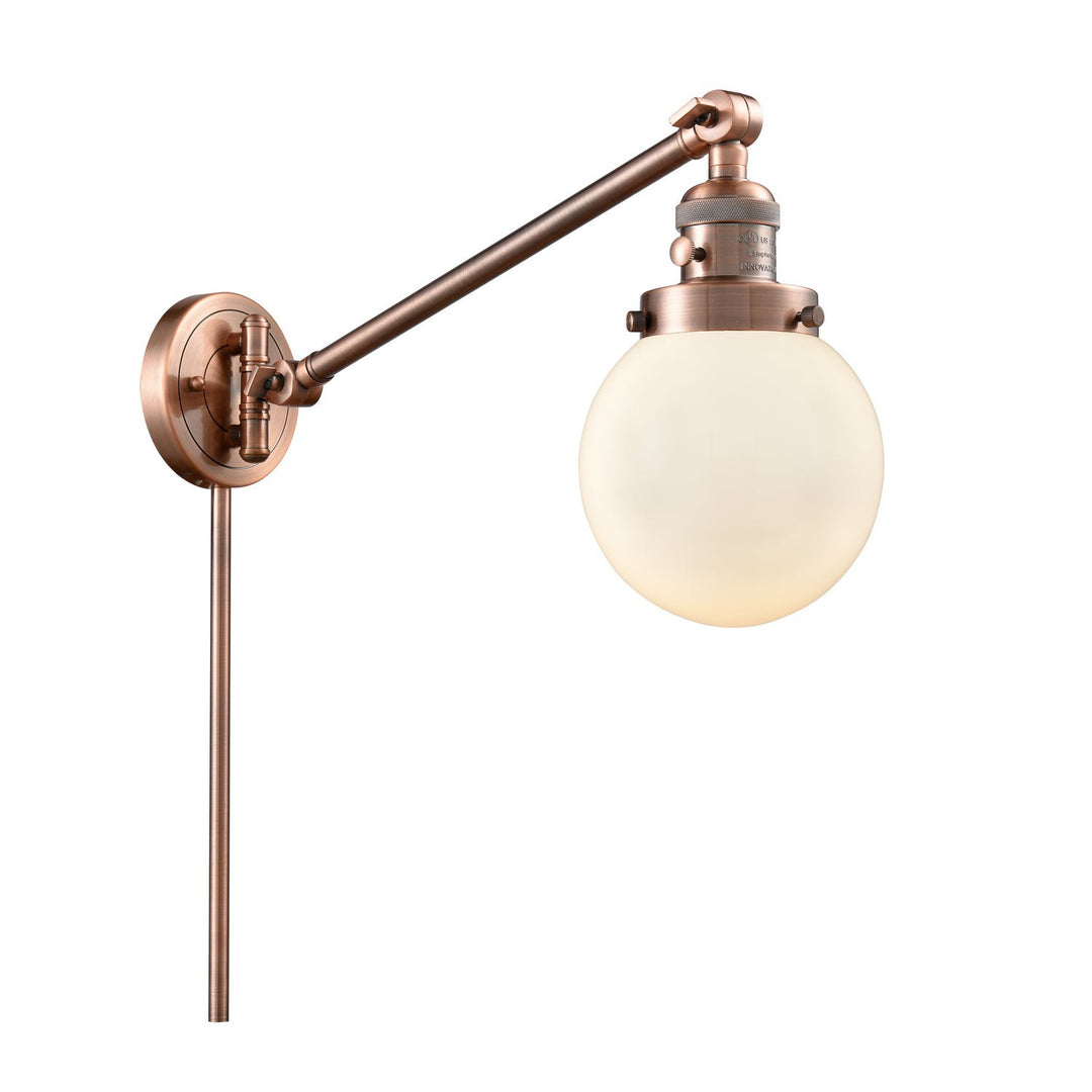 Innovations Lighting 237-AC-G201-6  Franklin Modern Restoration Lamp Antique Copper