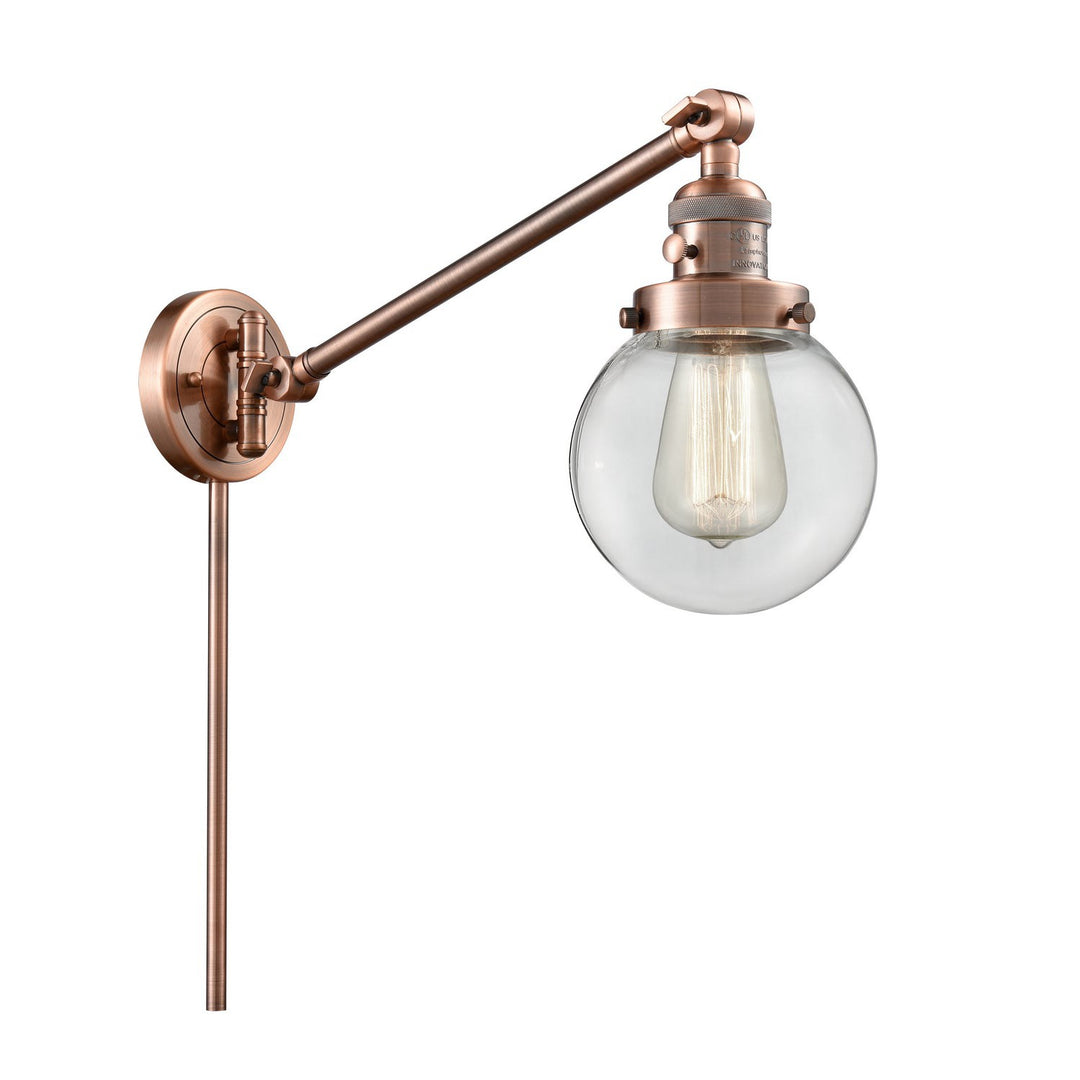 Innovations Lighting 237-AC-G202-6 Modern Franklin Restoration Lamp Antique Copper
