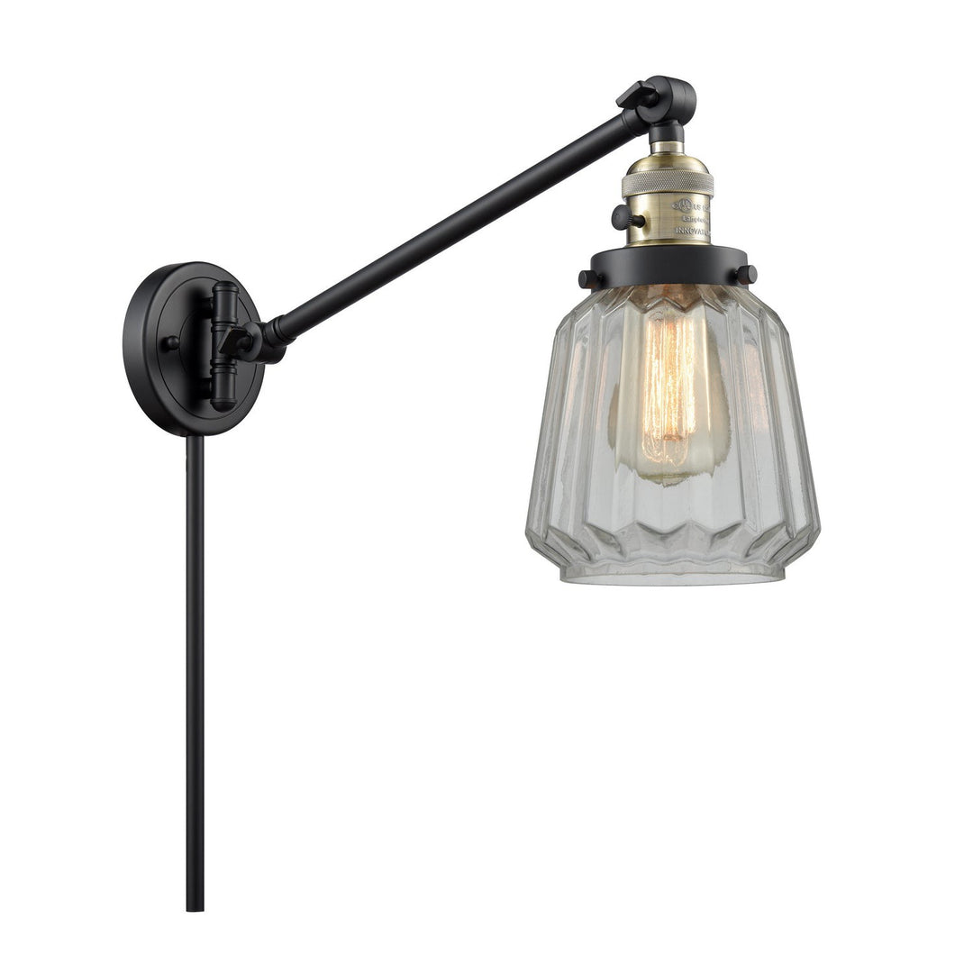 Innovations Lighting 237-BAB-G142  Franklin Restoration Lamp Black Antique Brass