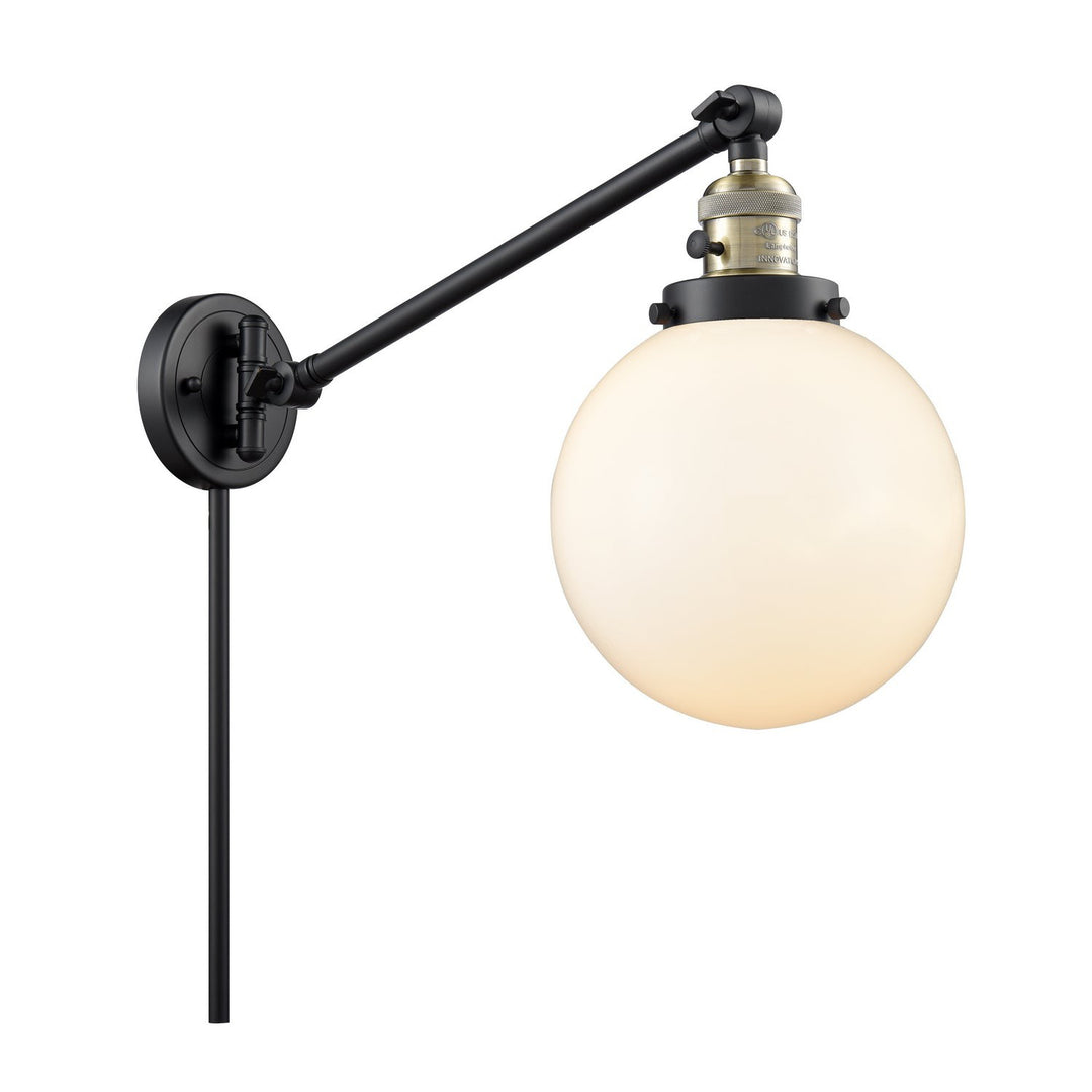 Innovations Lighting 237-BAB-G201-8 Modern Franklin Restoration Lamp Black Antique Brass