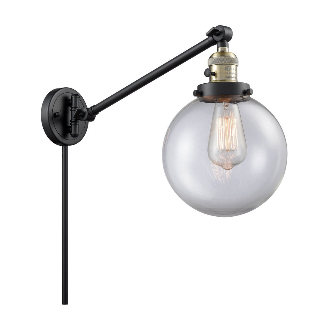 Innovations Lighting 237-BAB-G202-8 Modern Franklin Restoration Lamp Black Antique Brass