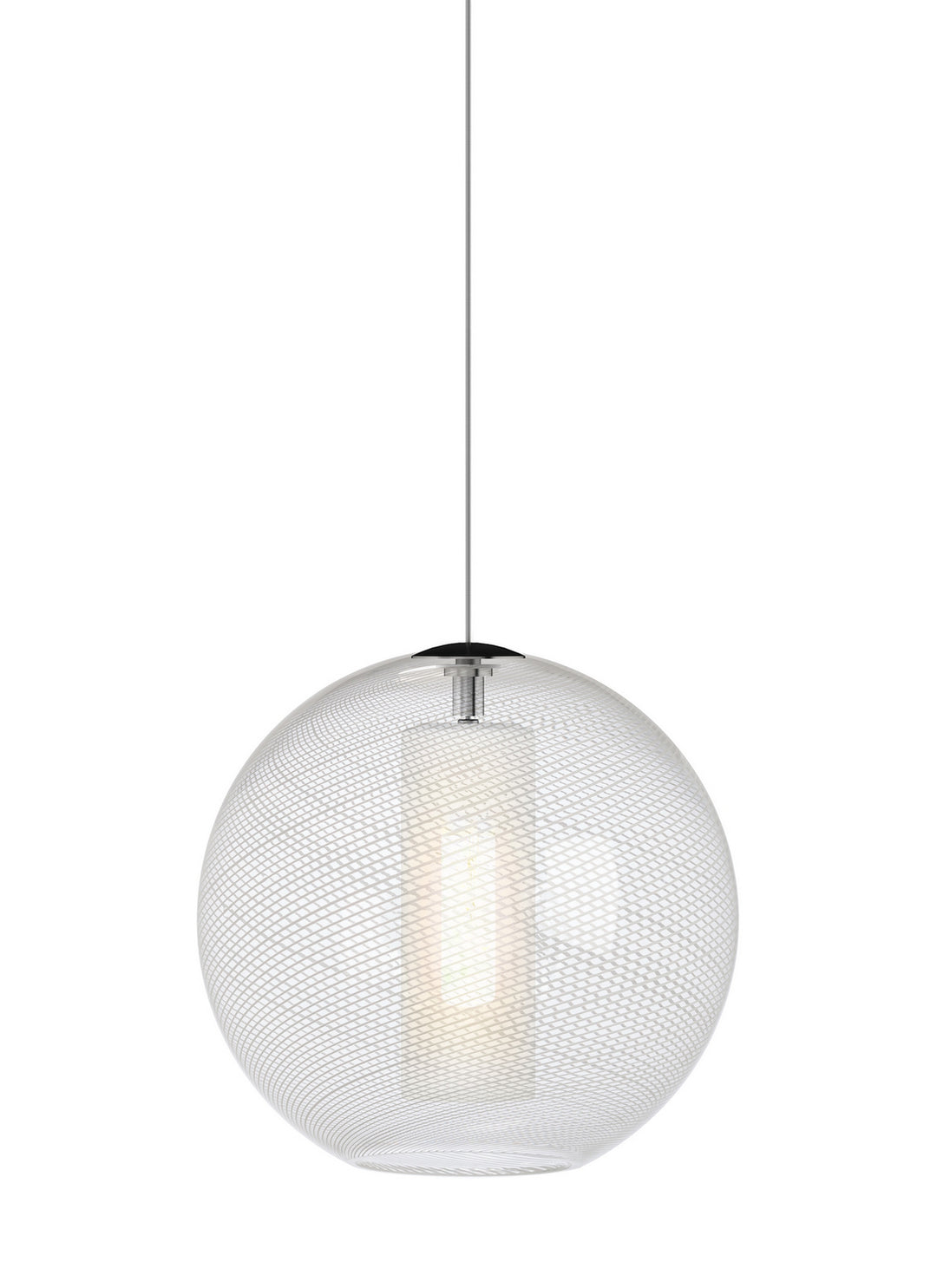 Visual Comfort Modern Mini Palestra 700MOPALOCS Pendant Light - Satin Nickel