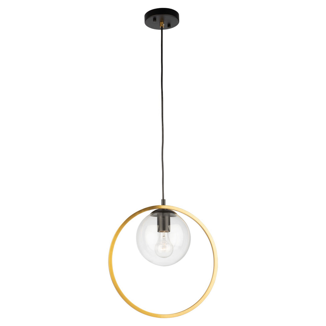 Artcraft Lugano AC10890VB Pendant Light - Black & Vintage Brass