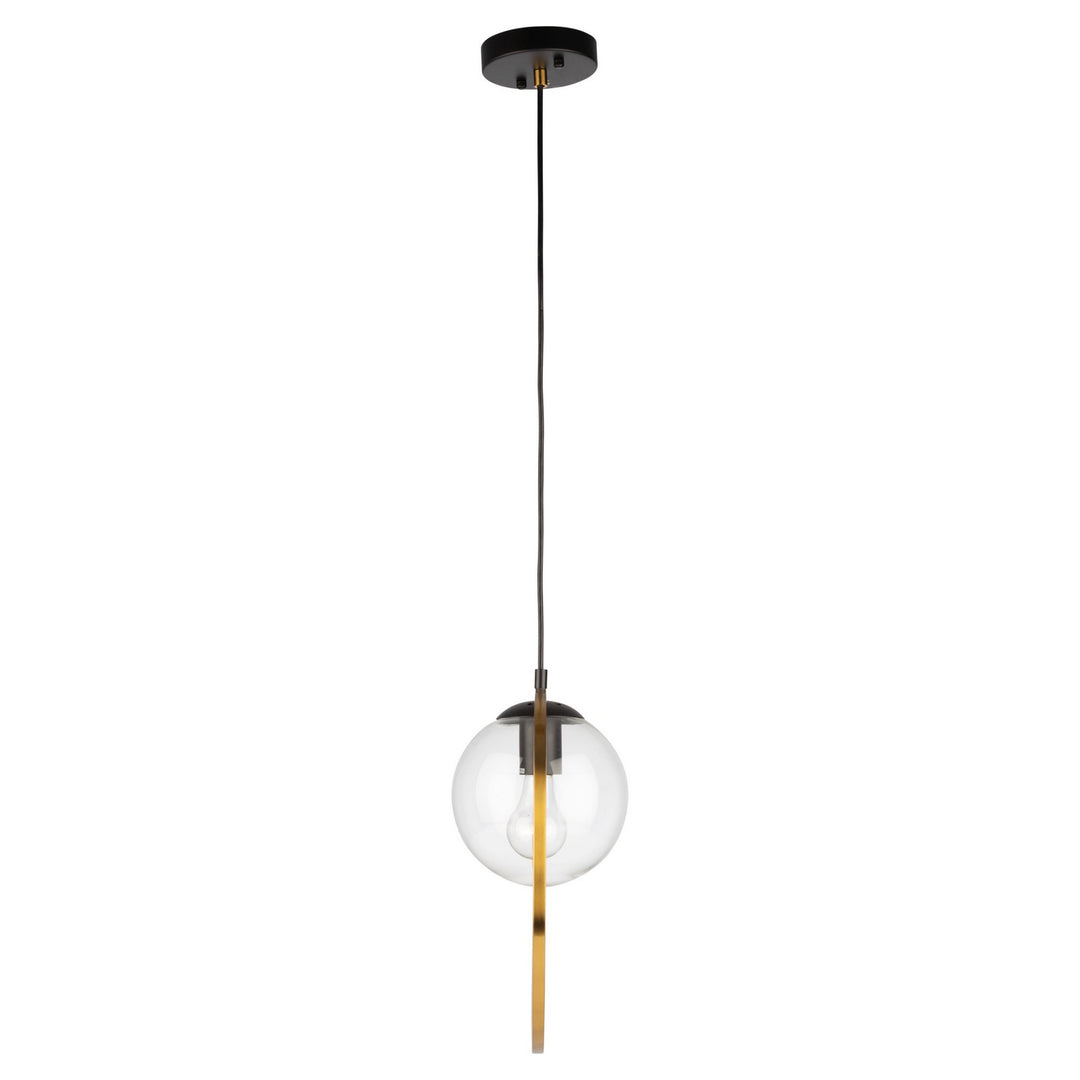 Artcraft Lugano AC10890VB Pendant Light - Black & Vintage Brass