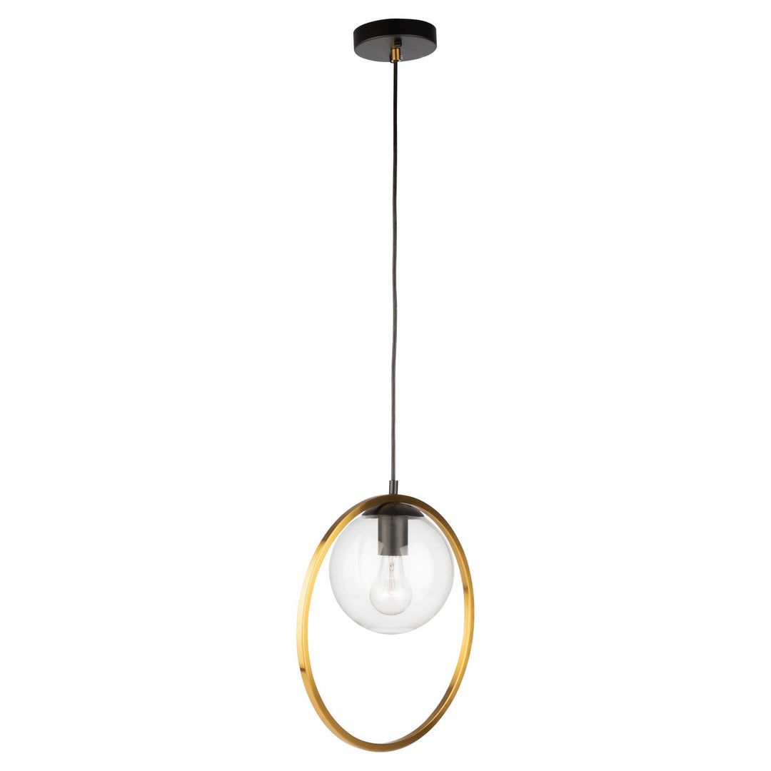 Artcraft Lugano AC10890VB Pendant Light - Black & Vintage Brass