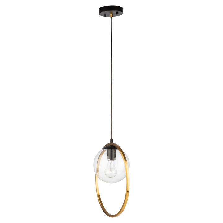 Artcraft Lugano AC10890VB Pendant Light - Black & Vintage Brass