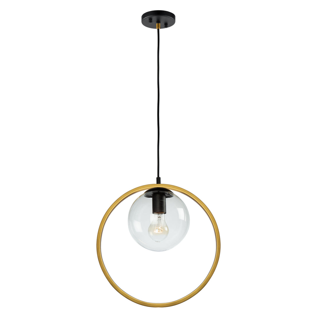 Artcraft Lugano AC10890VB Pendant Light - Black & Vintage Brass