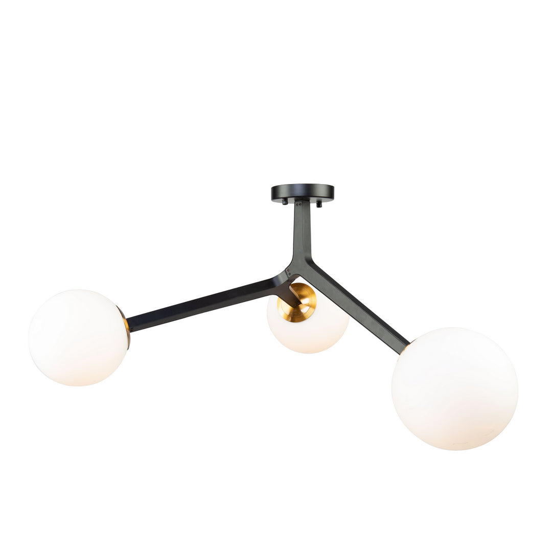 Artcraft Ravello AC10973VB Ceiling Light - Black & Harvest Brass