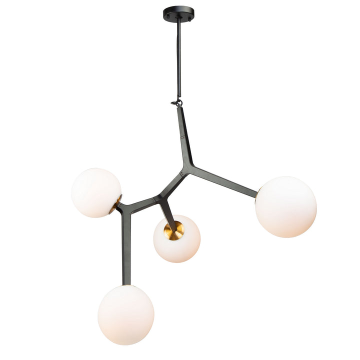 Artcraft Ravello AC10974VB Chandelier Light - Black & Harvest Brass