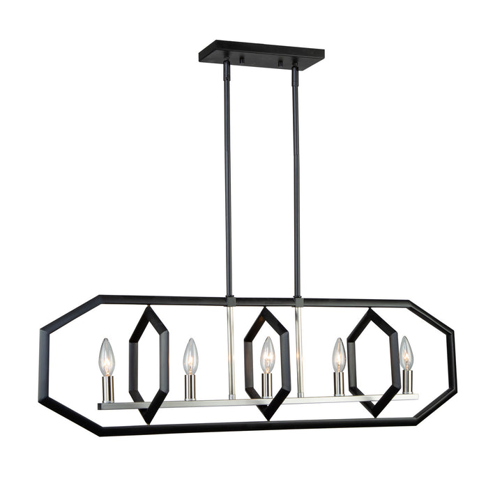 Artcraft Preston AC10995NB Pendant Light - Semi Matte Black & Brushed Nickel