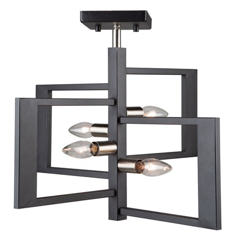 Artcraft Sutherland AC11173NB Ceiling Light - Black & Brushed Nickel