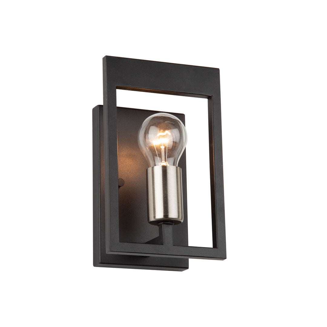 Artcraft Sutherland AC11177NB Wall Light - Black & Brushed Nickel