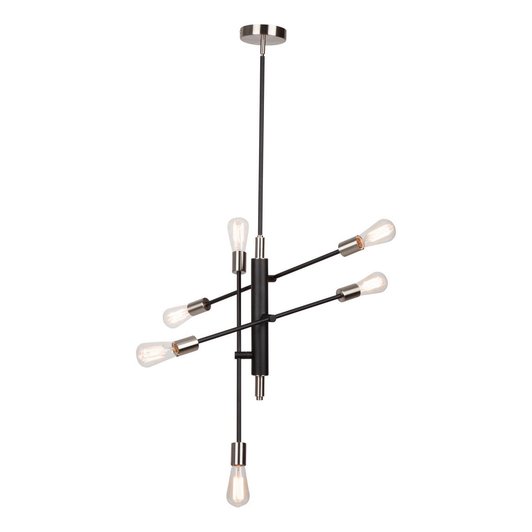 Artcraft Truro AC11252NB Chandelier Light - Black & Brushed Nickel