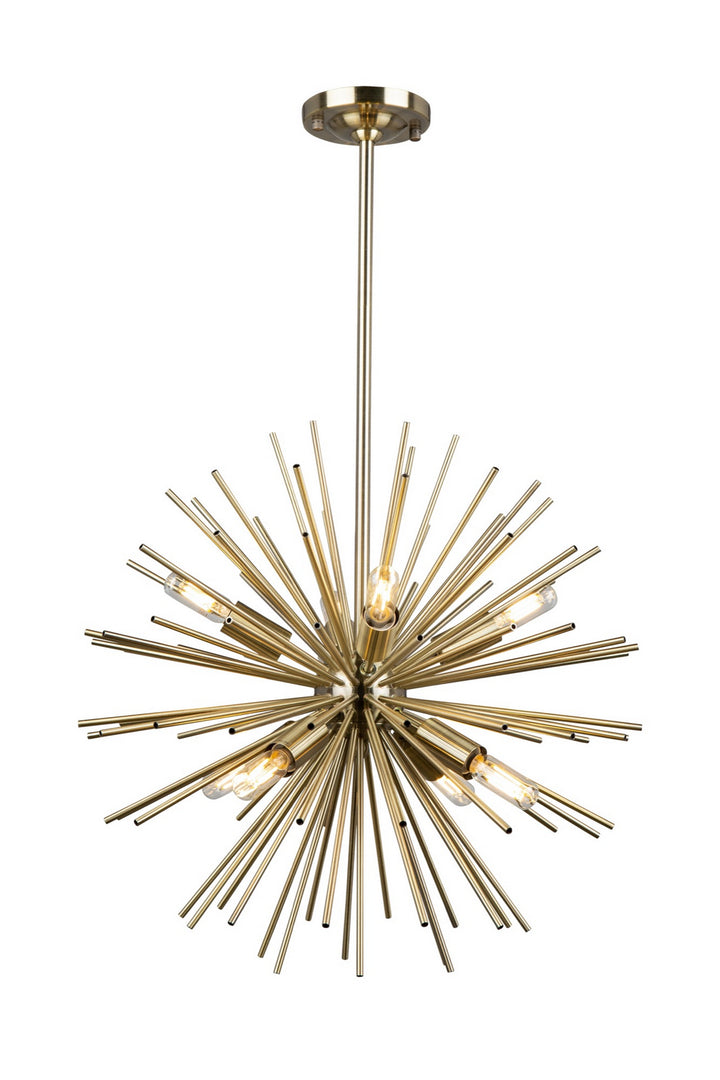 Artcraft Sunburst AC11443 Chandelier Light - Satin Brass