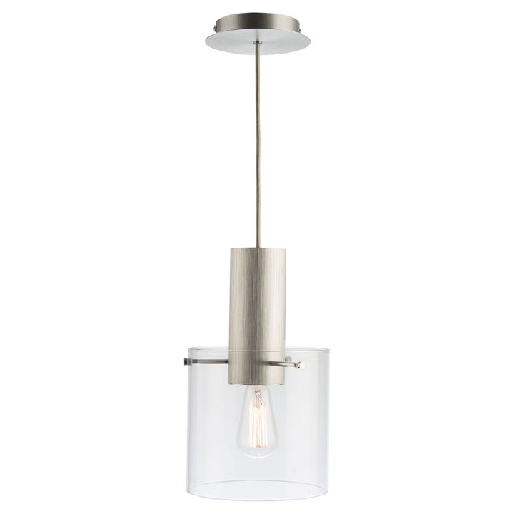 Artcraft Henley AC11520CL Pendant Light - Brushed Aluminum & Clear Glass