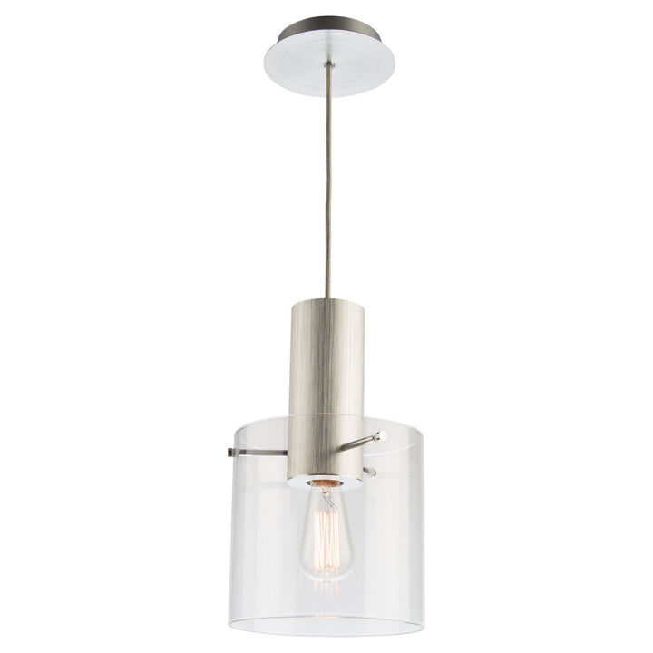 Artcraft Henley AC11520CL Pendant Light - Brushed Aluminum & Clear Glass