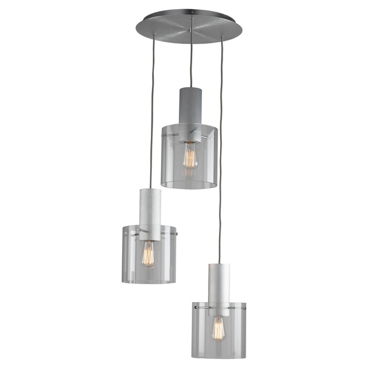 Artcraft Henley AC11523CL Pendant Light - Brushed Aluminum & Clear Glass