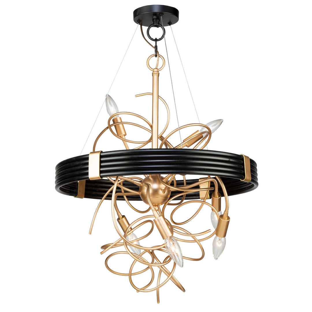 Artcraft Galaxy AC11546VB Chandelier Light - Black & Brass