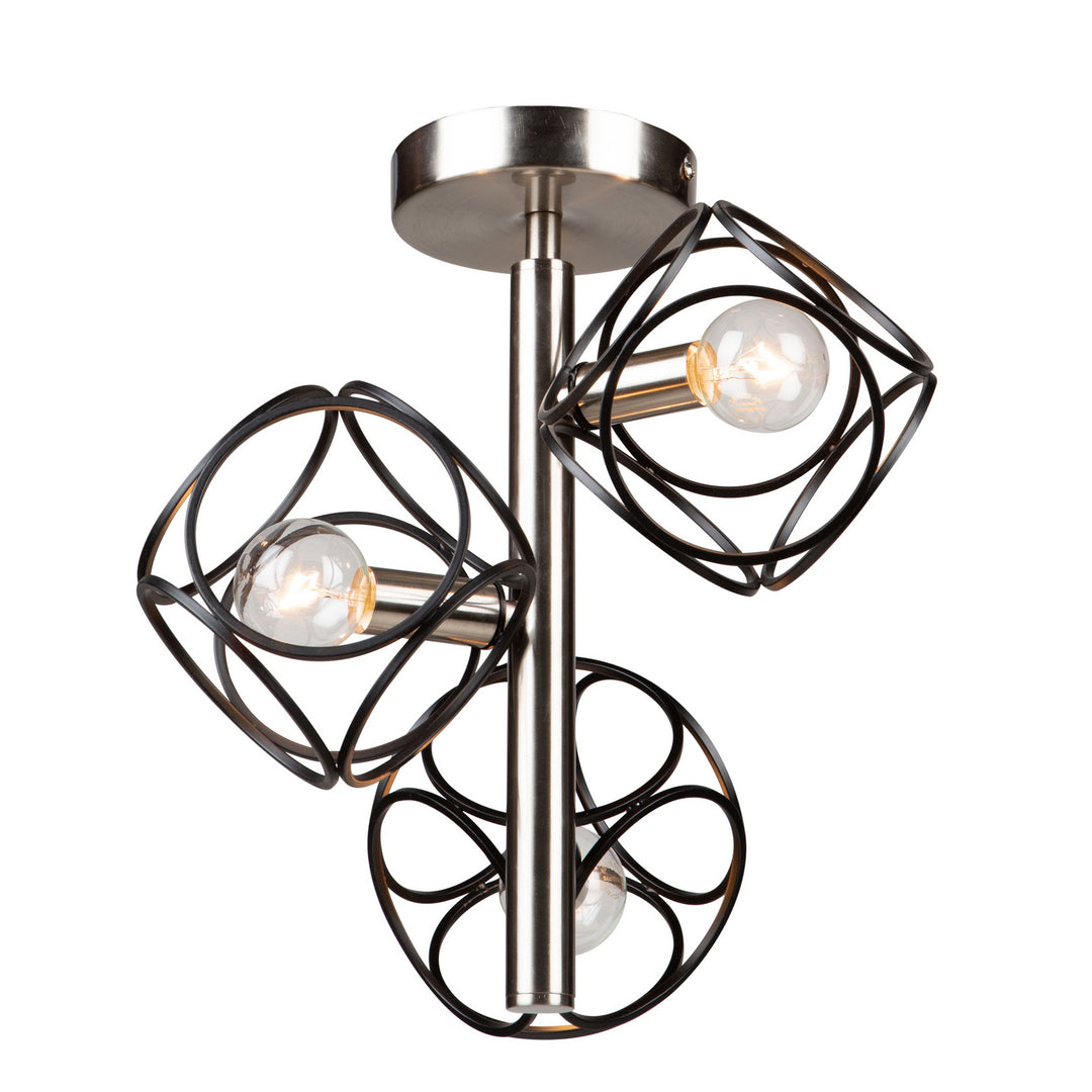 Artcraft Sorrento AC11563NB Ceiling Light - Matte Black & Satin Nickel