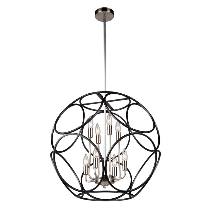 Artcraft Sorrento AC11568NB Chandelier Light - Matte Black & Satin Nickel