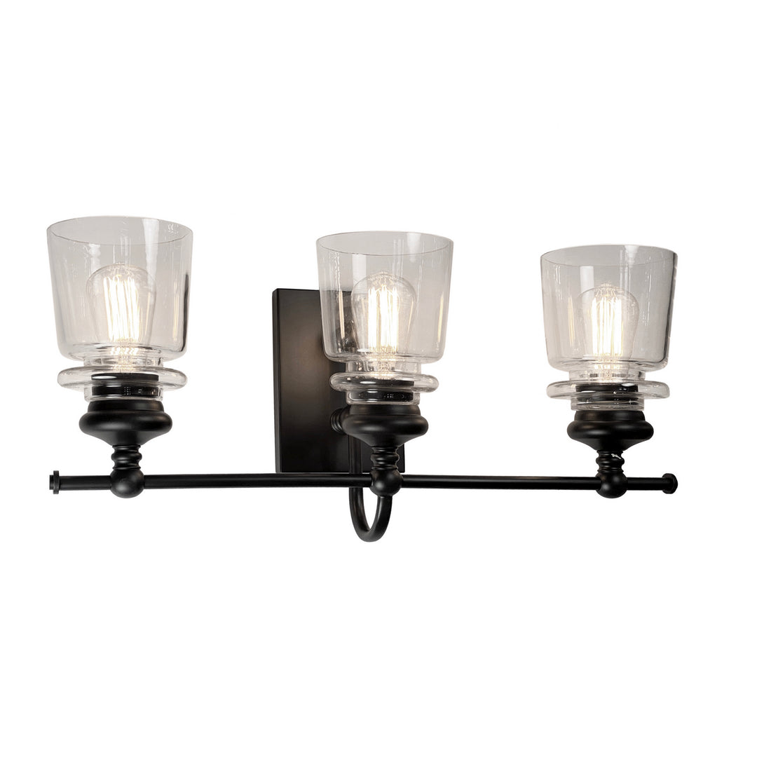 Artcraft Castara AC11593BK Bath Vanity Light 22 in. wide - Black & Brass