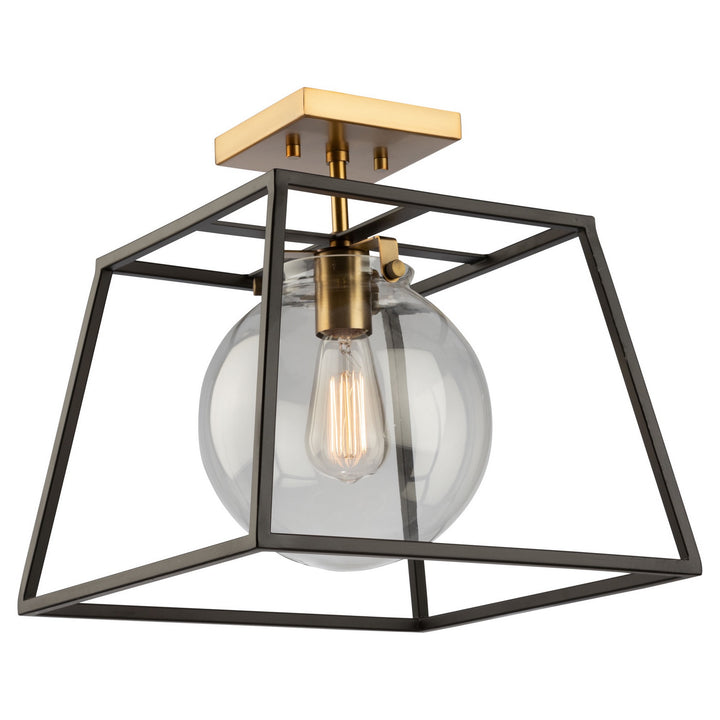 Artcraft Bridgetown AC11600VB Ceiling Light - Black & Harvest Brass