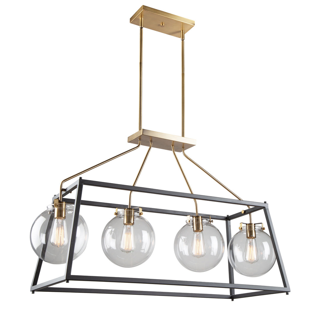 Artcraft Bridgetown AC11604VB Pendant Light - Black & Harvest Brass