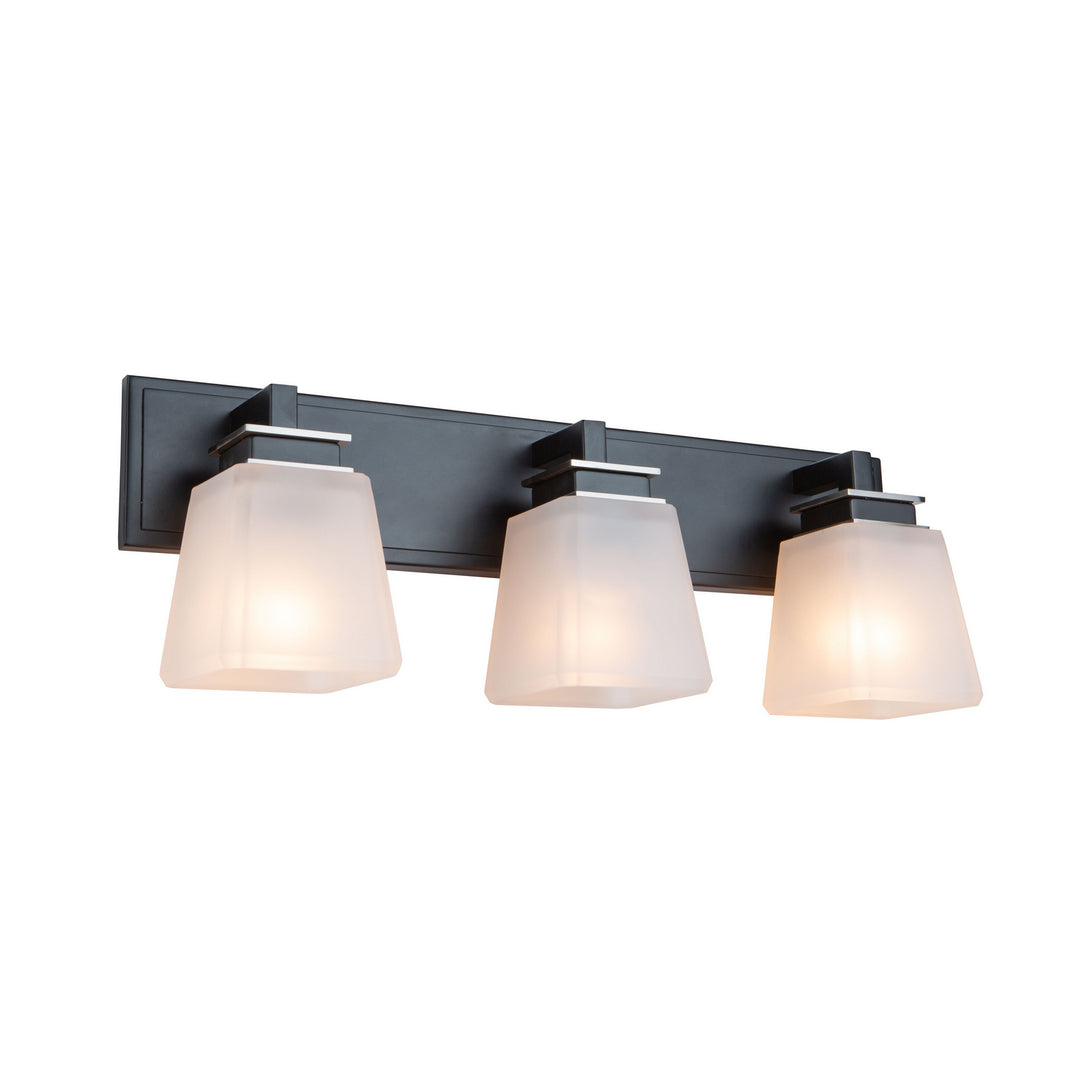 Artcraft Eastwood AC11613BN Bath Vanity Light 24 in. wide - Black & Brushed Nickel