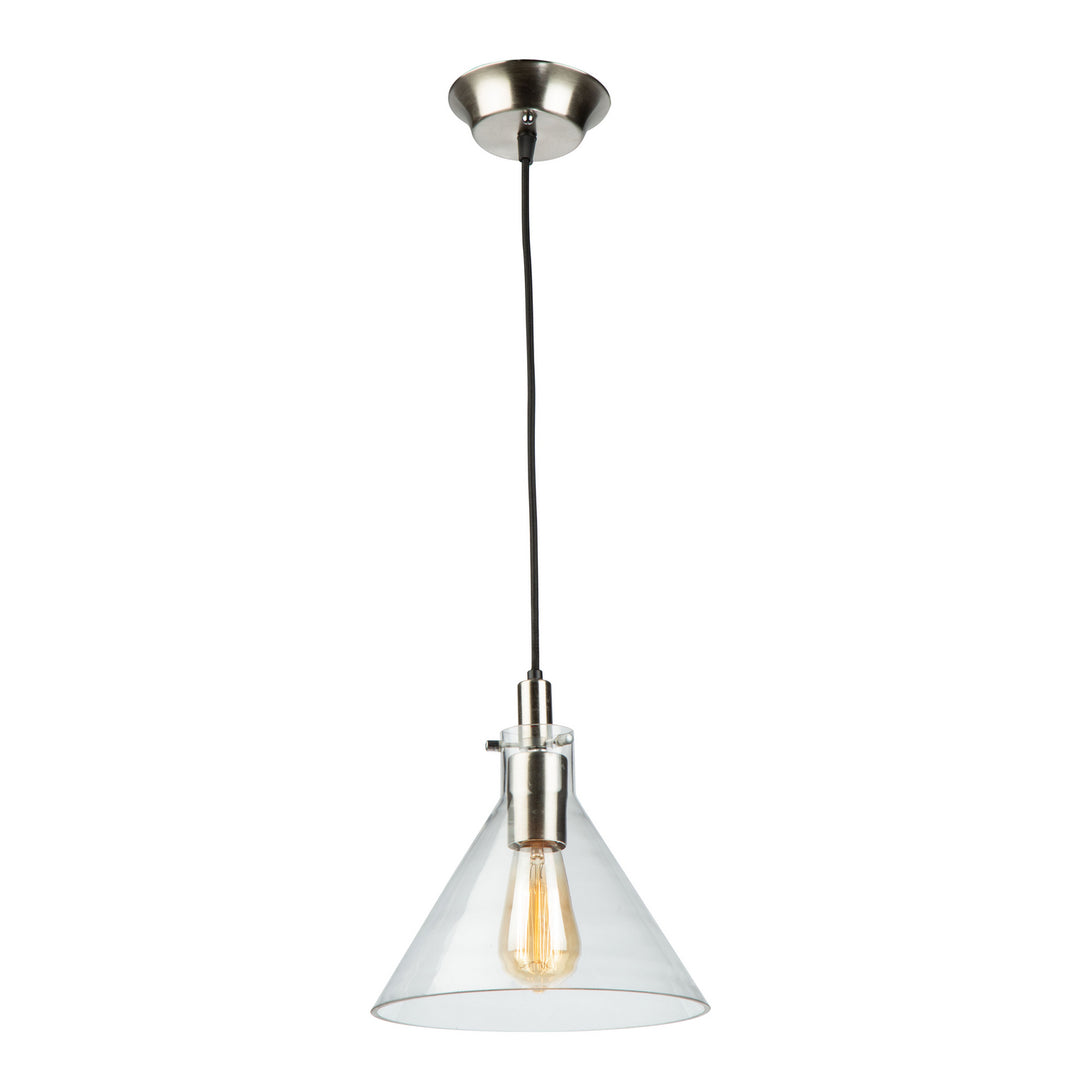 Artcraft Single AC11640CL Pendant Light - Satin Nickel & Polished Brass