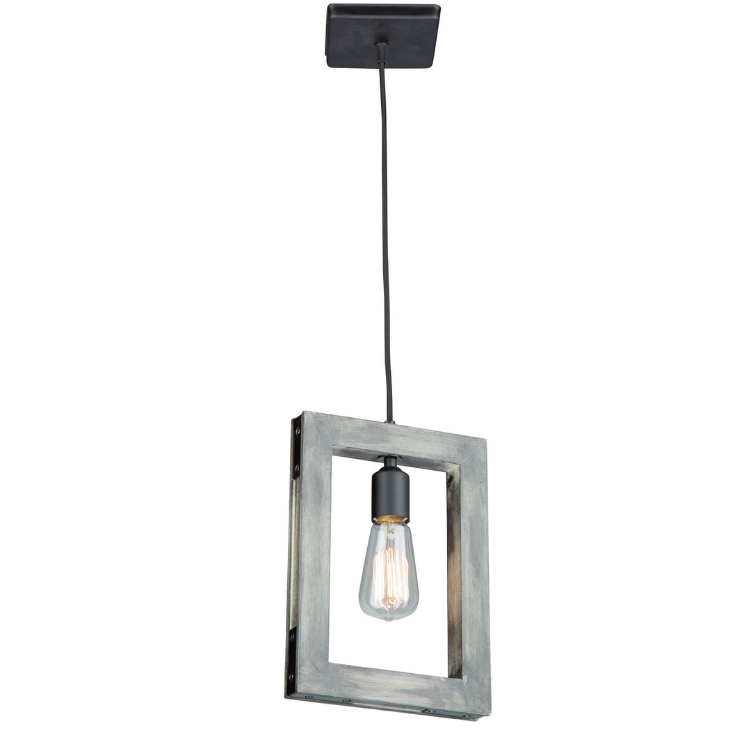Artcraft Gatehouse AC11651BK Pendant Light - Beach Wood & Black