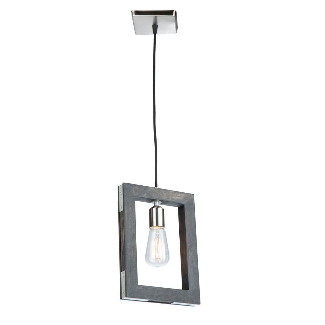 Artcraft Gatehouse AC11651BN Pendant Light - Dark Pine & Brushed Nickel