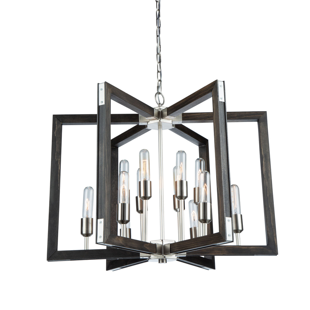 Artcraft Gatehouse AC11652BN Chandelier Light - Dark Pine & Brushed Nickel