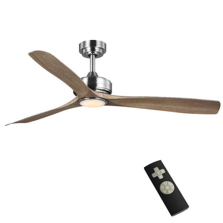 Altitude Bayshire 102L52BNLDW Ceiling Fan 52 - Brushed Nickel fan motor with Light Driftwood fan blades, Light Driftwood/