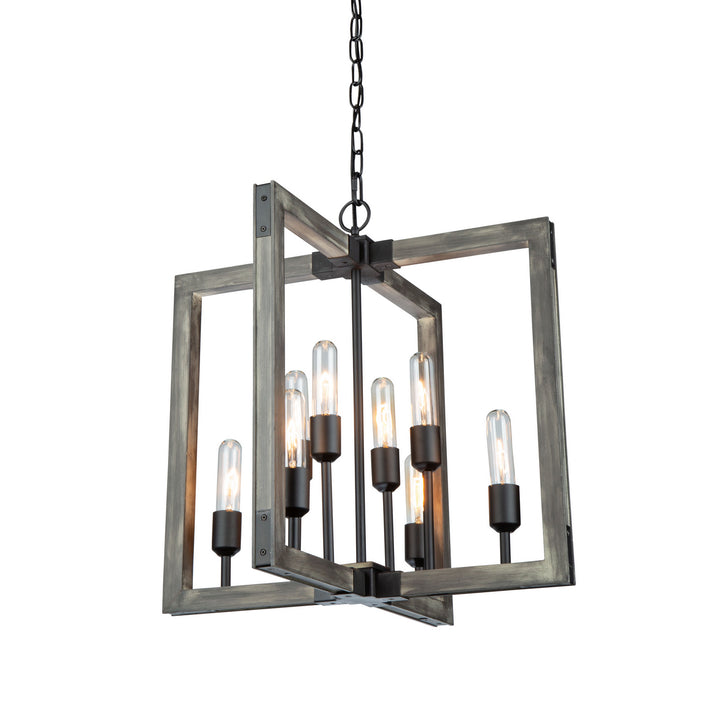 Artcraft Gatehouse AC11658BK Chandelier Light - Beach Wood & Black