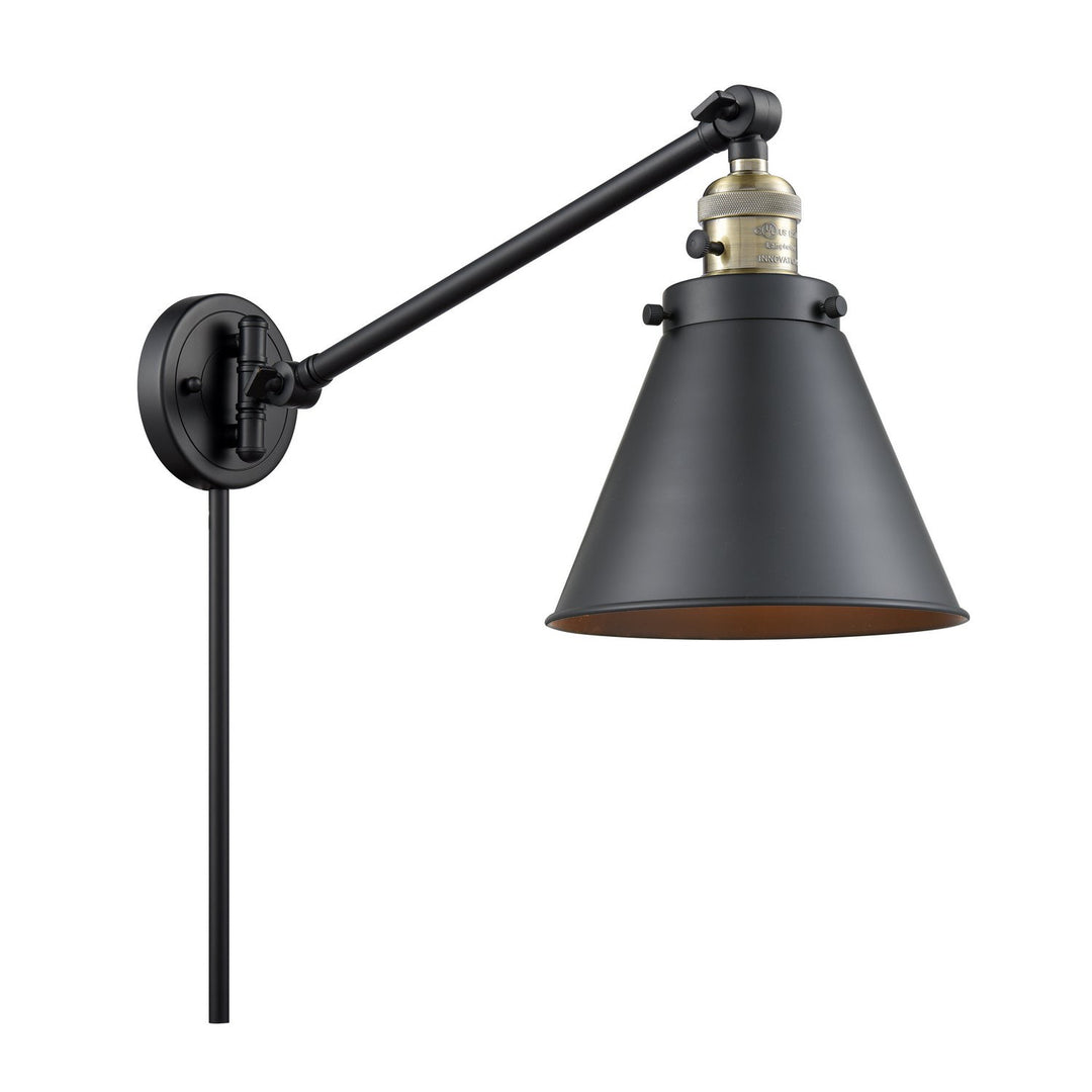 Innovations Lighting 237-BAB-M13-BK  Franklin Restoration Lamp Black Antique Brass
