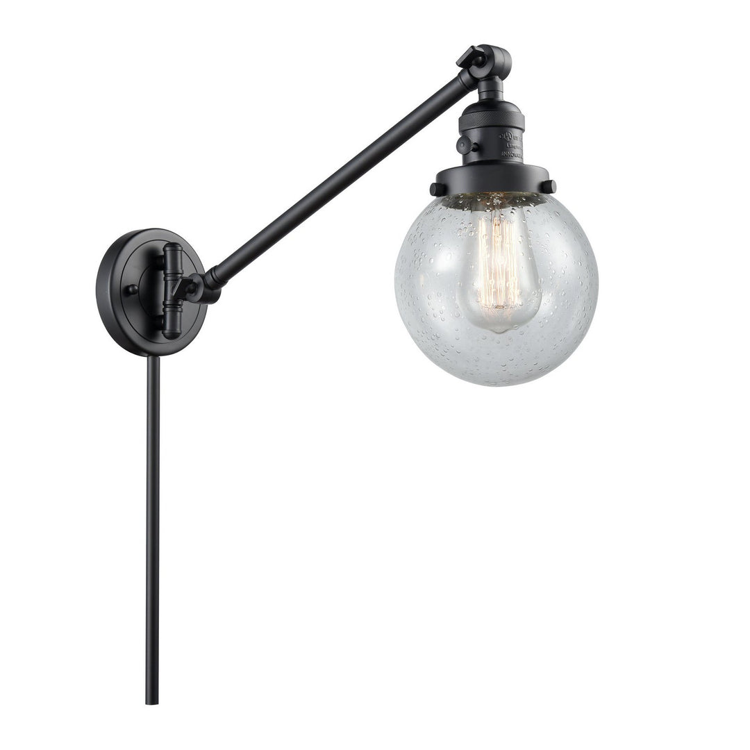 Innovations Lighting 237-BK-G204-6  Franklin Modern Restoration Lamp Matte Black