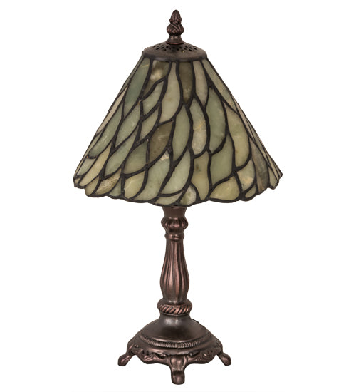 Meyda Tiffany Lighting 103041 Willow One Light Mini Lamp Lamp Bronze / Dark