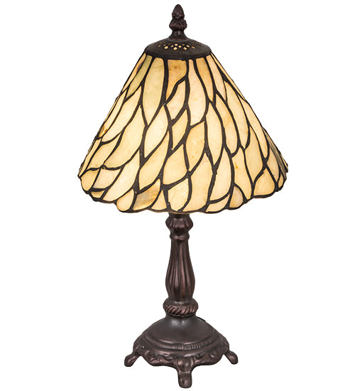 Meyda Tiffany Lighting 103041 Willow One Light Mini Lamp Lamp Bronze / Dark