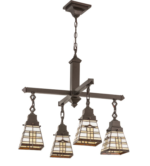 Meyda Tiffany Arrowhead Mission 103043 Chandelier Light - Ca Beige Amber