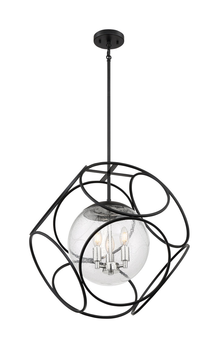 Nuvo Aurora 60-6937 Pendant Light - Black / Polished Nickel