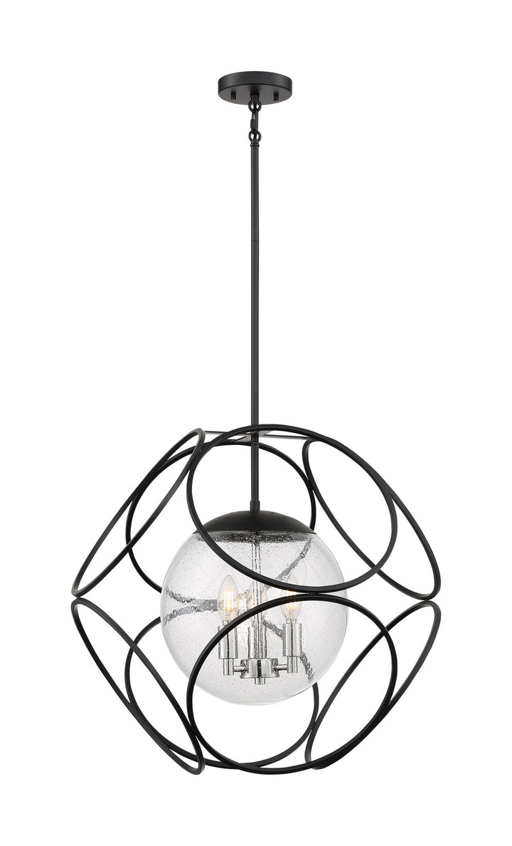 Nuvo Aurora 60-6937 Pendant Light - Black / Polished Nickel