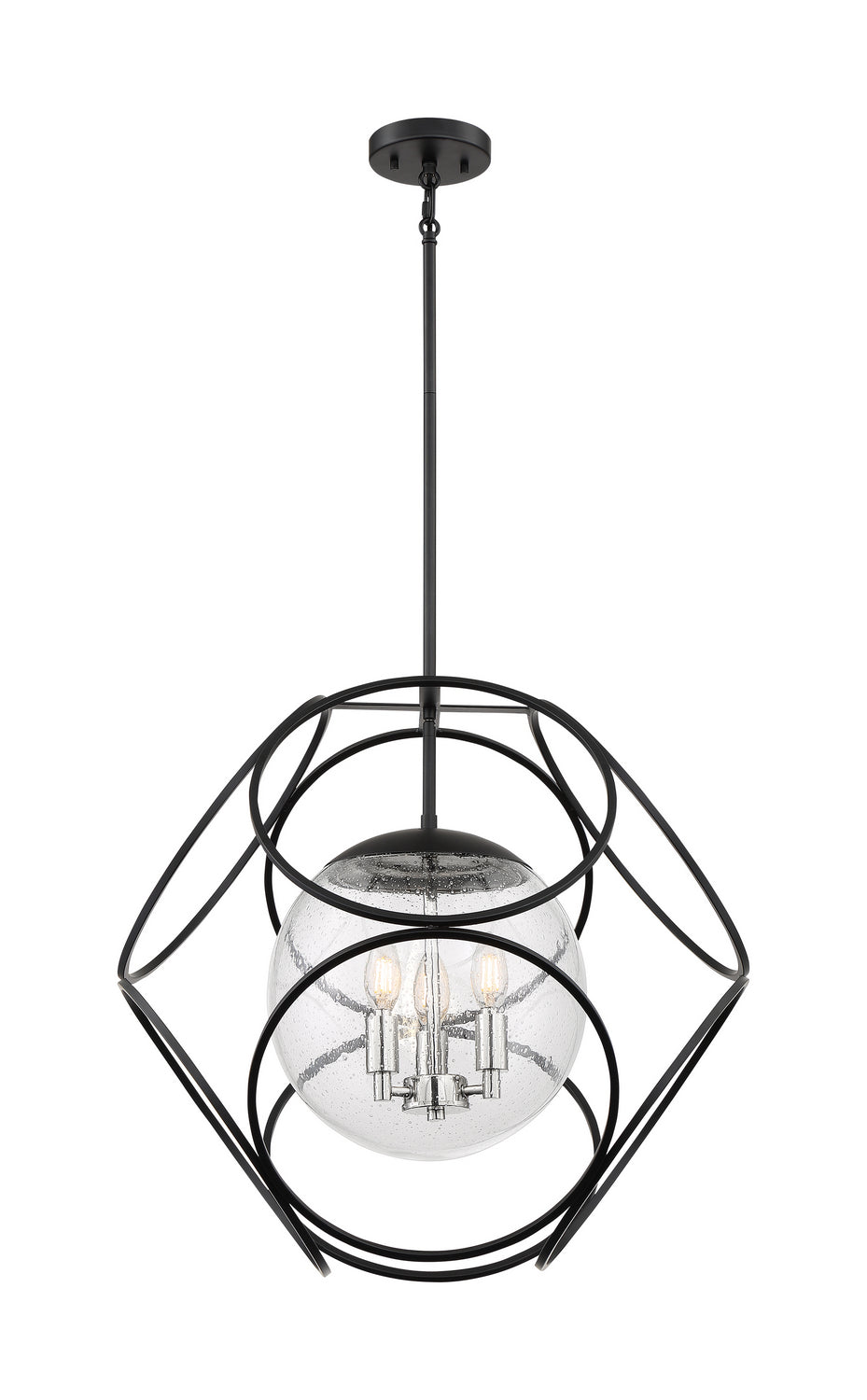 Nuvo Aurora 60-6937 Pendant Light - Black / Polished Nickel