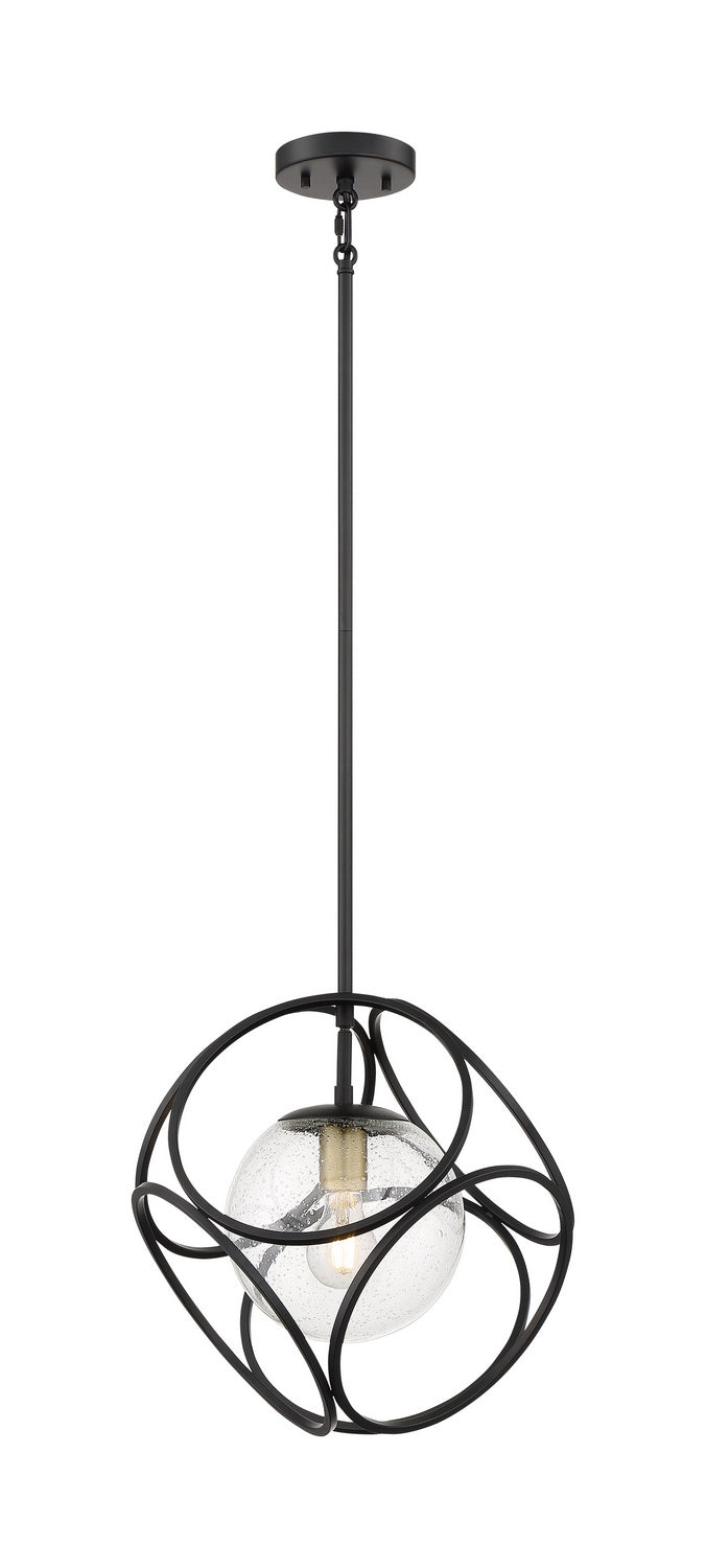 Nuvo Aurora 60-6945 Pendant Light - Black / Vintage Brass