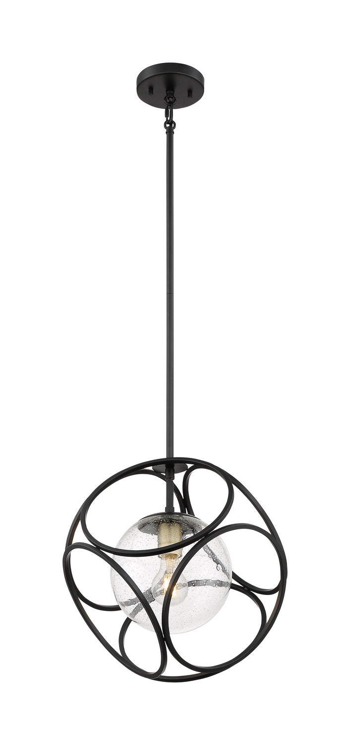 Nuvo Aurora 60-6945 Pendant Light - Black / Vintage Brass