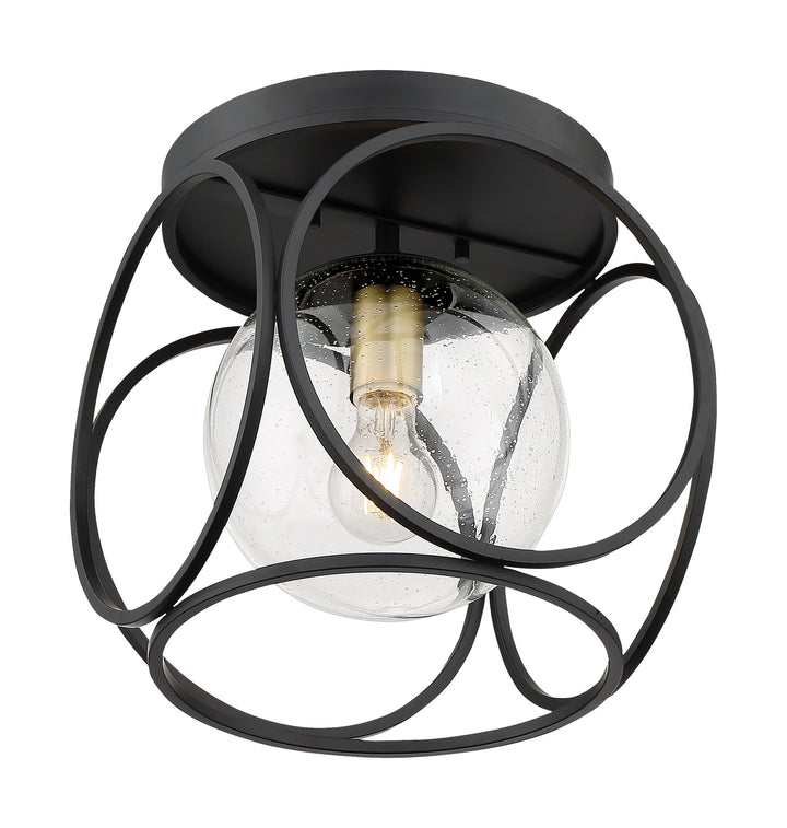 Nuvo Aurora 60-6946 Ceiling Light - Black / Vintage Brass