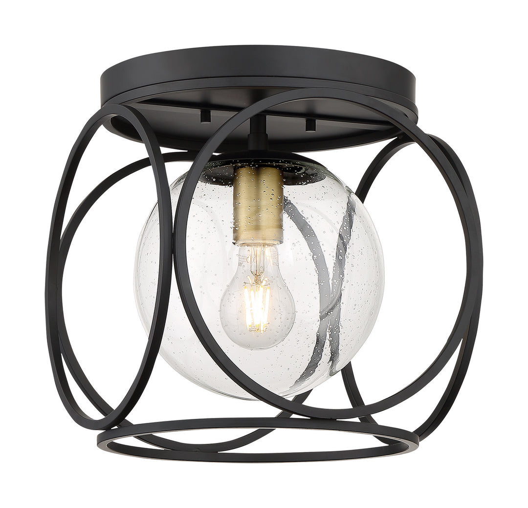 Nuvo Aurora 60-6946 Ceiling Light - Black / Vintage Brass