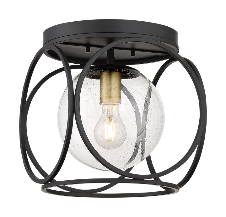 Nuvo Aurora 60-6946 Ceiling Light - Black / Vintage Brass