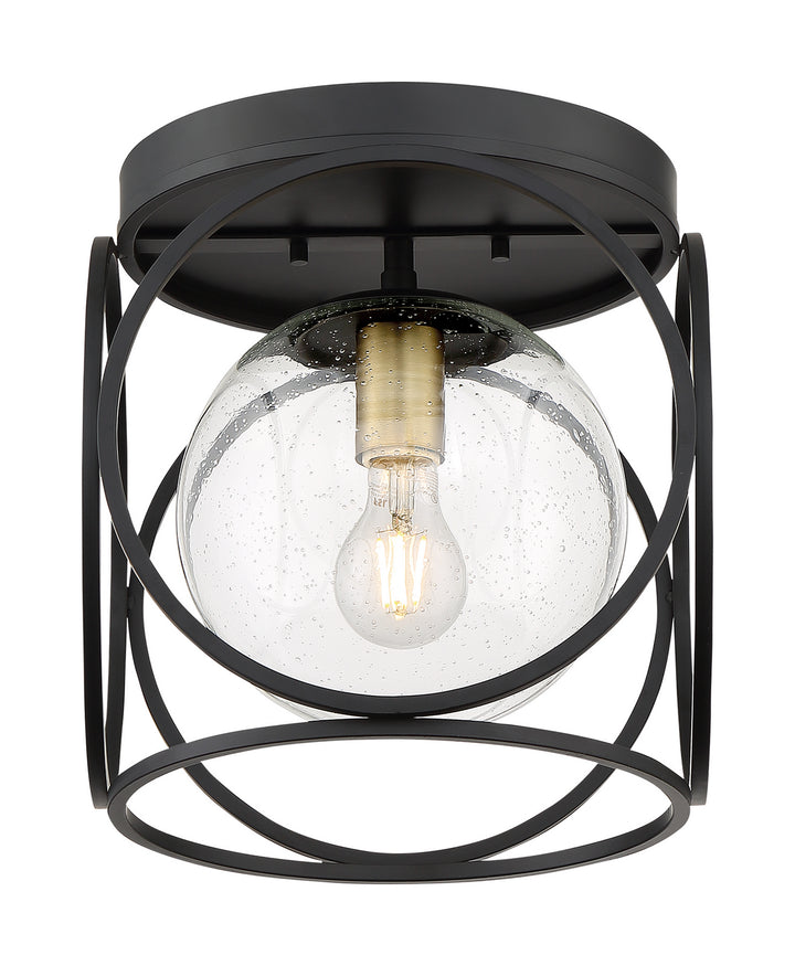 Nuvo Aurora 60-6946 Ceiling Light - Black / Vintage Brass