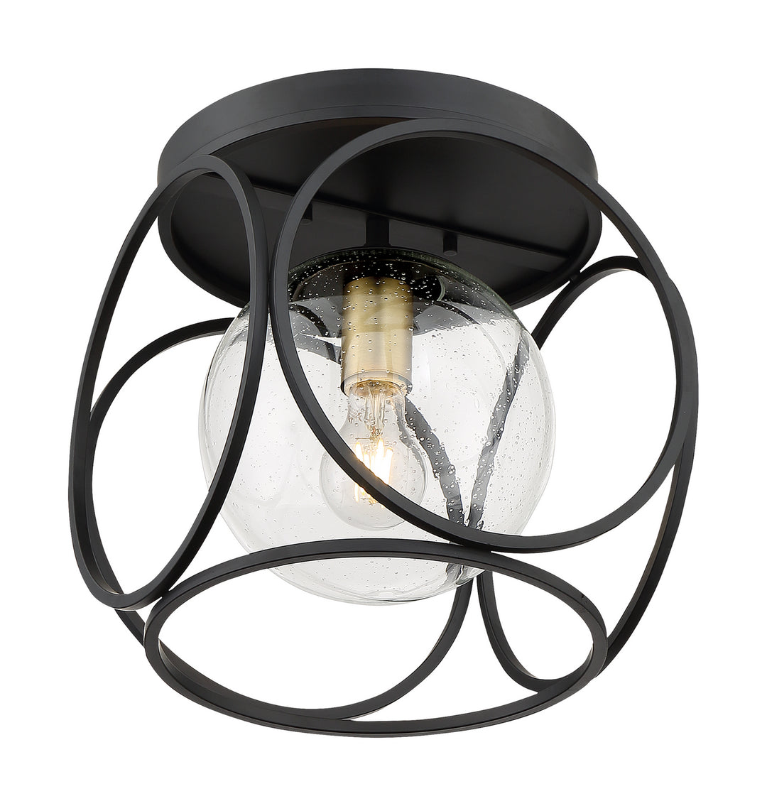 Nuvo Aurora 60-6946 Ceiling Light - Black / Vintage Brass